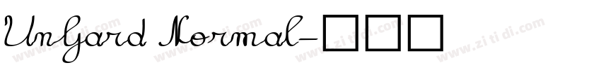 UnGard Normal字体转换